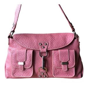 Rafe New York pebbled leather shoulder bag purse bag pink